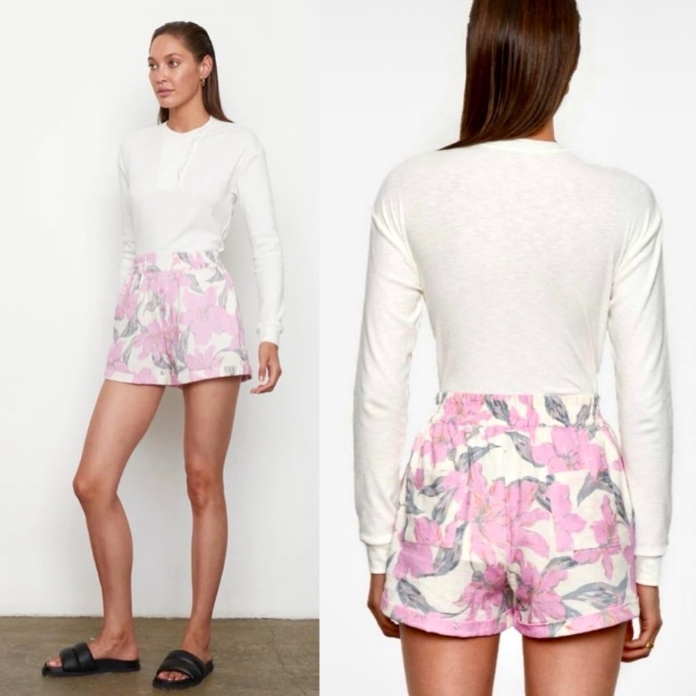 Atoir White Henley Ribbed Knit Top
